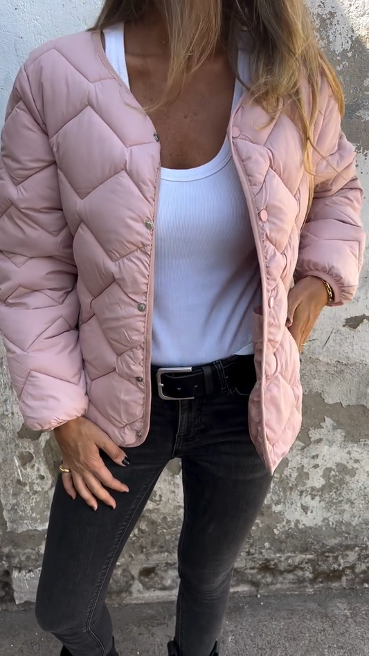 ✨Damska zimowa pikowana kurtka zapinana na guziki