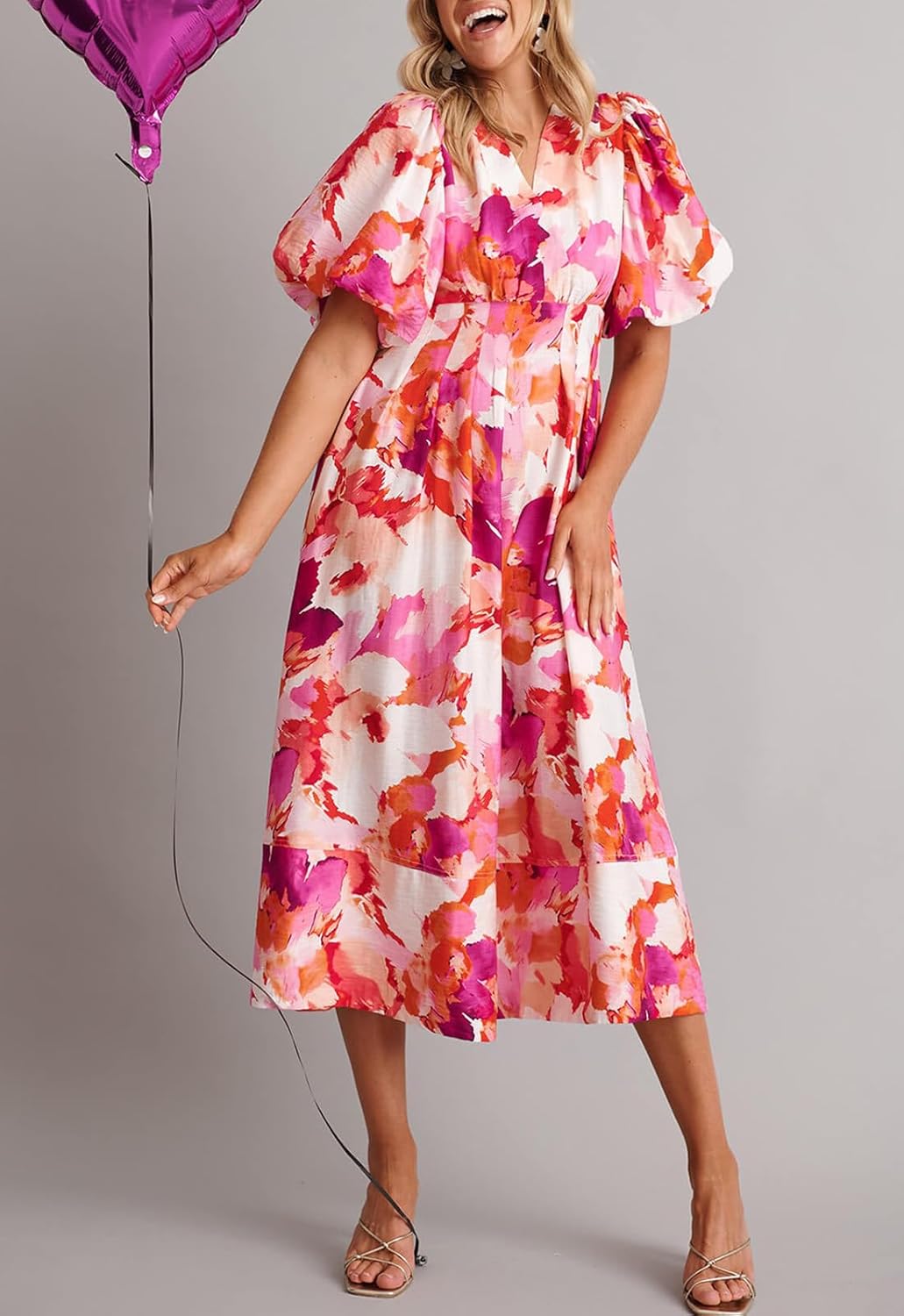 🌺Damska sukienka z kwiecistą druk🎀